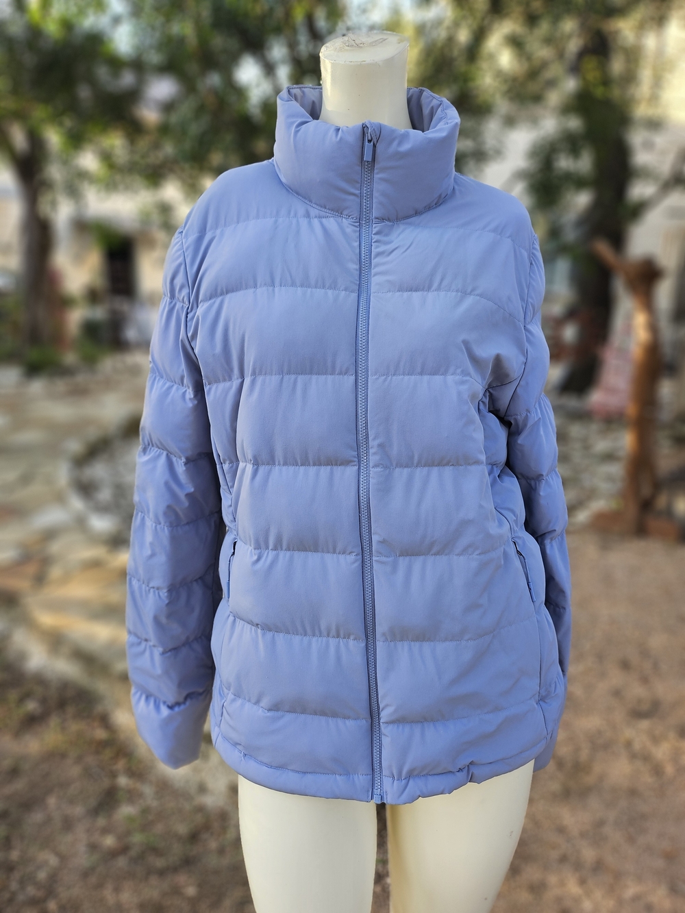 Eddie Bauer Light Periwinkle 650 Down Puffer Ski Jacket L